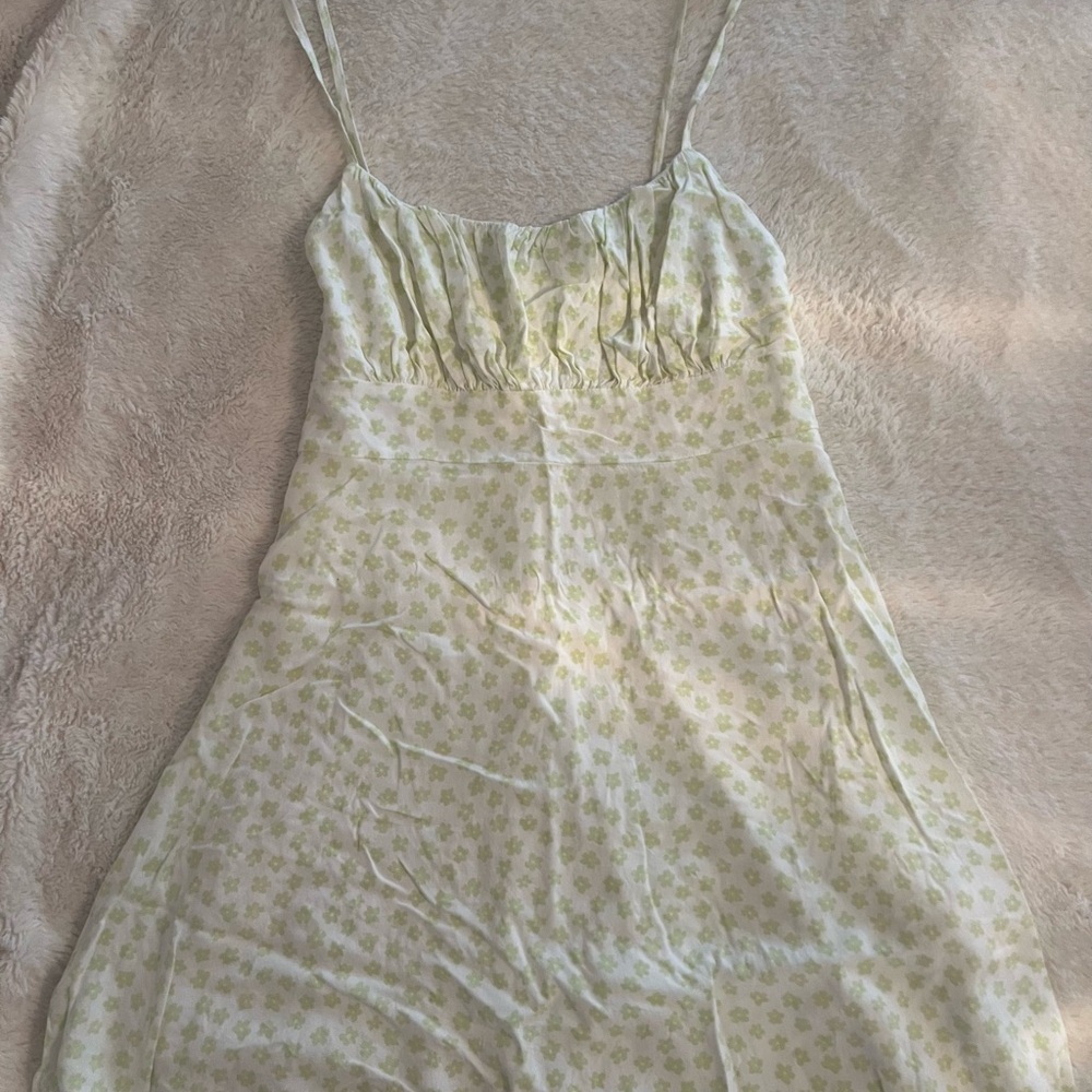 La Hearts Light Green Floral Dress